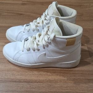 Nike Women's Cream/White High-Top Sneakers